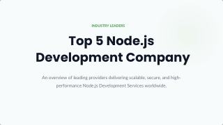 Top 5 Node.js Development Companies