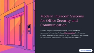 Intercom System for Office Singapore | Secure Intercom Solutions