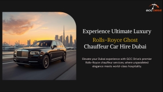 Experience Ultimate Luxury Rolls Royce Ghost Chauffeur Car Hire Dubai