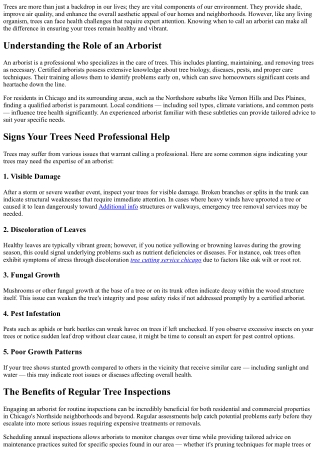 When to Call an Arborist for Your Trees' Health Needs.