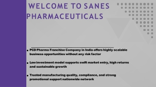 Welcome to Sanes Pharmaceuticals
