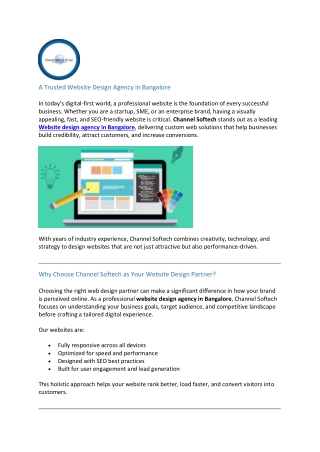 A Trusted Website Design Agency in Bangalore-Jan19