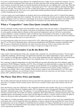 Get a Competitive Auto Glass Quote 27417 from a Safelite Alternative