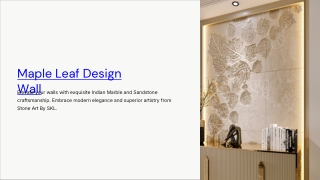 Maple Leaf Design Wall Cladding - Stone Art By SKL