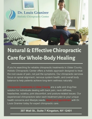 Natural & Effective Chiropractic Care for Whole-Body Healing