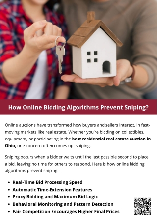 How Online Bidding Algorithms Prevent Sniping?
