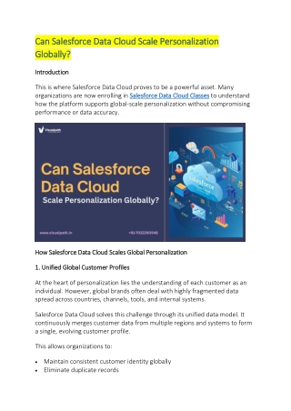 Salesforce Data Cloud Training Pune - Data Cloud