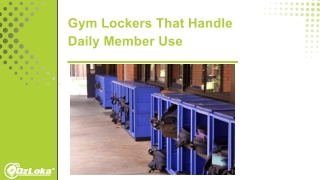 Gym Lockers That Handle Daily Member Use
