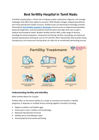 Best fertility Hospital in Tamil Nadu