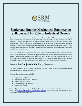 The Structure of Engineering Education Explained by the Mechanical Engineering