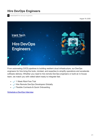 ment.tech-Hire DevOps Engineers