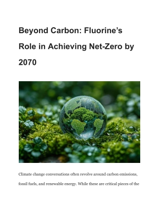 Beyond Carbon_ Fluorine’s Role in Achieving Net-Zero by 2070
