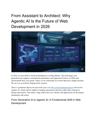 Agentic AI in Web Development (2026): How AI Becomes the System Architect