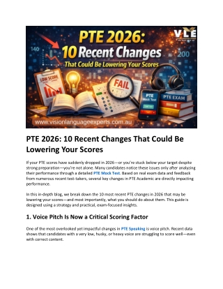 PTE 2026 10 Recent Changes That Could Be Lowering Your Scores