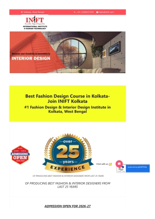 Build Your Future With Fashion Designing Institute In Kolkata