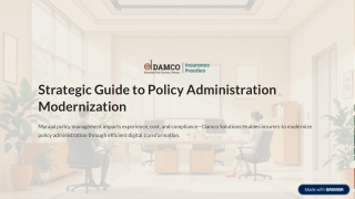 Strategic Guide to Policy Administration Modernization