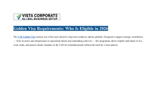 Golden Visa Requirements_ Who Is Eligible in 2026