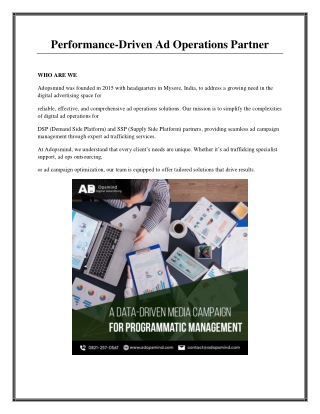 Performance-Driven Ad Operations Partner