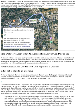 What Does A Vehicle Mishap Legal Representative Do? Faq George Sink, P A