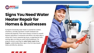 Signs you need water heater repair for homes & businesses