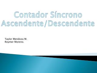 Contador Síncrono Ascendente/Descendente