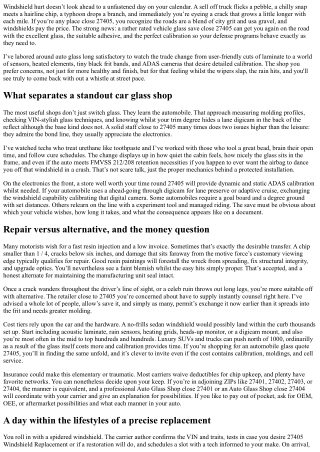 Highly rated Auto Glass Shop close to 27405 for all makes