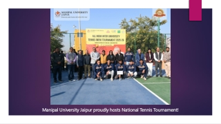 Manipal University Jaipur proudly hosts National Tennis Tournament!  jaipur.manipal.edu,