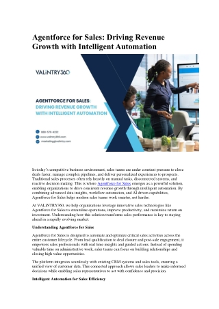 Agentforce for Sales