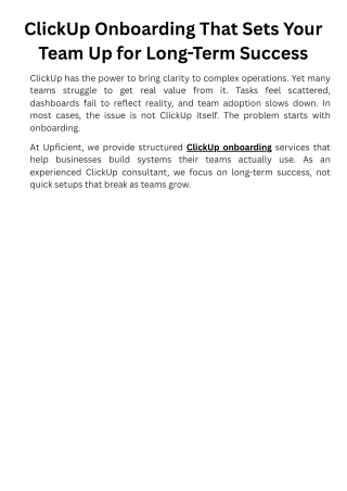 ClickUp Onboarding That Sets Your Team Up for Long-Term Success