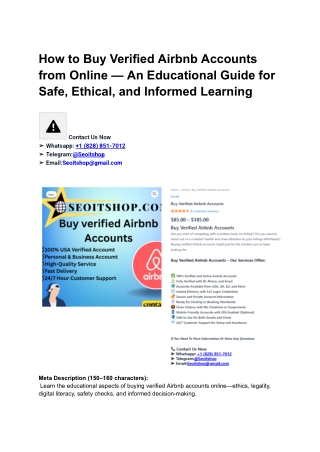 How to Buy Verified Airbnb Accounts from Online (1)