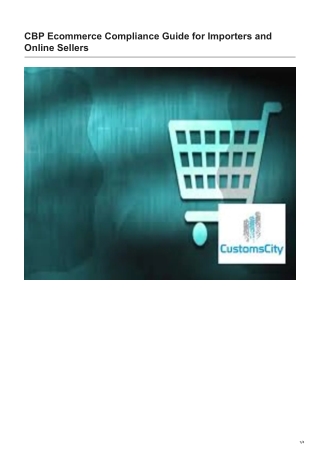 CBP Ecommerce Compliance Guide for Importers and Online Sellers