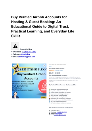 Buy Verified Airbnb Accounts for Hosting & Guest Booking (2)