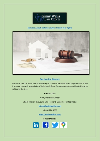 San Jose Assault Defense Lawyer