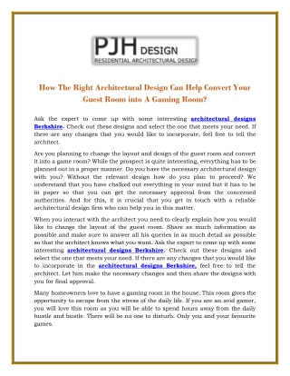 How The Right Architectural Design Can Help Convert Your Guest Room into A Gaming Room