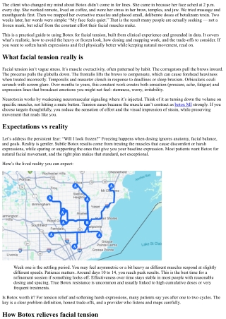 Botox for Facial Tension Relief: Feel and Look Better