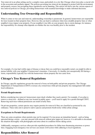 City of Chicago Tree Removal Policies Explained for Homeowners