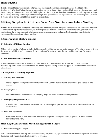 Military-Spec Gear for Civilians: Buyer’s Essentials