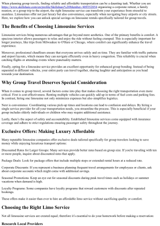 Unlock Special Savings With Our Exclusive Offers On Limousine Rentals For Group