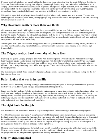Calgary Invisalign Provider: Aligner Cleaning Made Simple