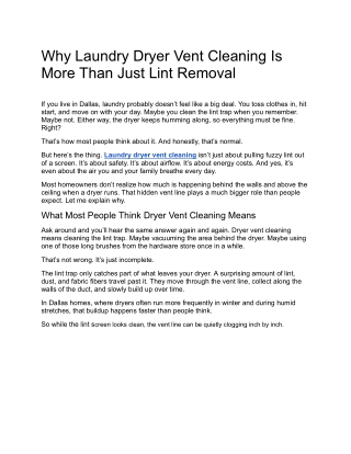 The Importance of Safe Laundry Dryer Vent Cleaning | Elite Clean