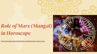 Role of Mars (Mangal) in Horoscope