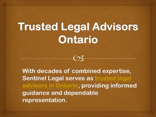 Trusted Legal Advisors Ontario
