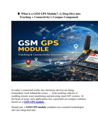 What is a GSM GPS Module