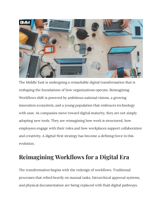 Digital First Strategy in the Middle East_ Reimagining Workflows, Workforces, and Workplace Design