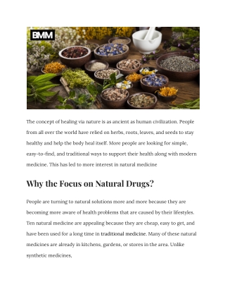 10 Natural Drugs_ Easily Available Healing Materials Used for Everyday Wellness