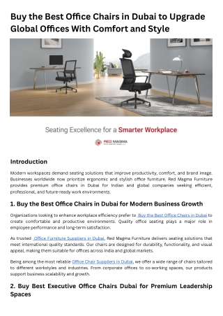 Meeting Room Chairs Dubai for Collaborative Spaces