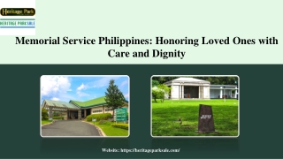 Memorial Service Philippines Honoring Loved Ones with Care and Dignity