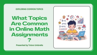 What Topics Are Common in Online Math Assignments