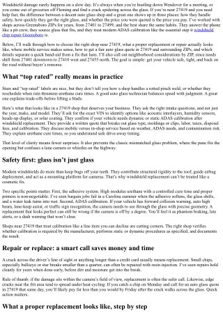 Auto Glass Shop near 27419: Top Rated Picks