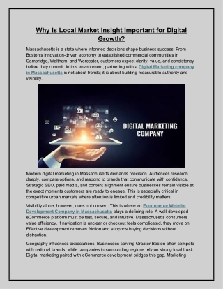 Why Is Local Market Insight Important for Digital Growth